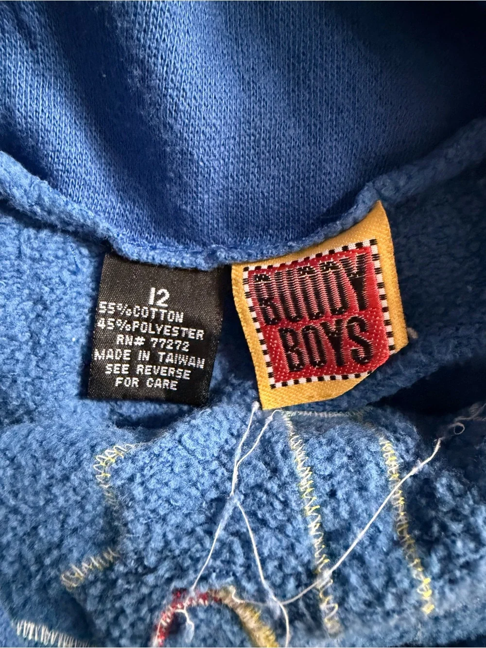 Vintage Buddy Boys Fleece Overalls Blue - Size 12 Months